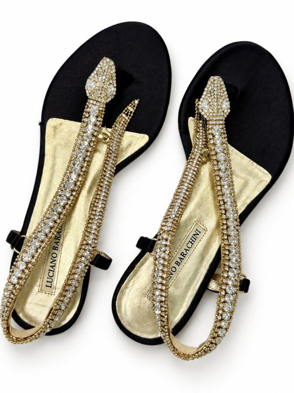 Mario Barachini Rhinestone Slingback Sandals EU 37